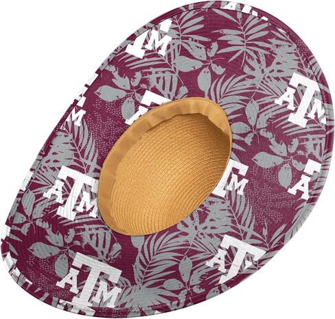 FOCO Women's NCAA College Ladies Team Logo Floral Straw Sun Hat in Saudi Arabia