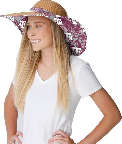 FOCO Women's NCAA College Ladies Team Logo Floral Straw Sun Hat in Saudi Arabia