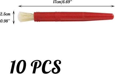 مجموعة فرش الرسم الفنية السمينة توفر فرشاة بشعيرات خنزير قابلة للغسل بطول 17 سم/6.69 بوصة لطلاب مرحلة ما قبل المدرسة طلاء درجات الحرارة المدرسية للمبتدئين هدية فنية من الأكريليك، زيت 10 قطع بألوان متنوعة in Kuwait