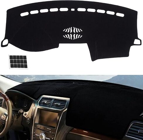 Dashboard Cover Fit for 2011-2019 Ford Explorer Flannel Nonslip Car Dash Board Mat Sunshade No-Glare and Slip Pad Carpet Sunshield Protector (Without HUD) in Saudi Arabia