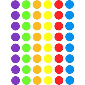 Tagaroom Sticker Dot Labels Color Coded (1/2 Inch Dot)