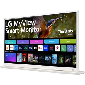 LG 32SR70U-W MyView Smart Monitor 32-inch 4K UHD (3840x2160) IPS Display, webOS 23, USB Type-C, Speakers 7W x2, HDR 10, AirPlay 2, Screen Share, Bluetooth, Remote, White