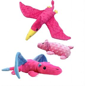 NOCITTA-3 pack Dog Squeak Toys Plush Dog Toy with Crinkle Paper Stuffed Durable Dog Chew Toys for Small Middle and Large Dogs (Set 3)