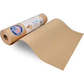 IDL Packaging - KP-12 12" x 180' Brown Kraft Paper Roll for Packing, Tablecloth, Art and Other Projects