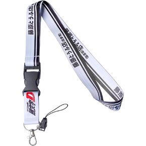 Initial D key lanyard anime lanyard for ID Badge Motorcycle Car key chain men Fujiwara tofu Store JDM Keychain
