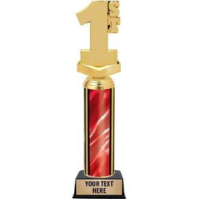 11" Red 1st Place Trophies - Customized 1st Place Trophy Awards Prime
