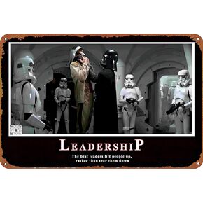 Darth Vader "Leadership"Movie Poster Retro Metal Sign Vintage Tin Sign for Cafe Bar Home Wall Decor 12 X 8 inch in Kuwait