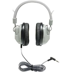 HamiltonBuhl SchoolMate Deluxe Stereo Headphone Gray with 3.5mm Plug