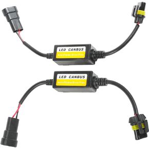 2Pcs Headlight Decoder,LED Headlight Decoder Car Accessories H13/9008 H1/H3 H11/H8/H9 9006/HB4/9012 Decoder Capacitor Anti-Flicker Harness for LED Headlight Systems (H1/H3)