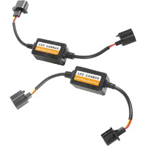 2Pcs Headlight Decoder,LED Headlight Decoder Car Accessories H13/9008 H1/H3 H11/H8/H9 9006/HB4/9012 Decoder Capacitor Anti-Flicker Harness for LED Headlight Systems (H1/H3)
