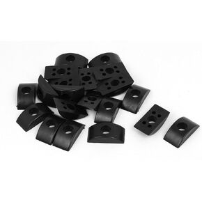 uxcell® 8mm Hole Dia Furniture Connector Half Moon Nuts Spacer Washer Black 20PCS