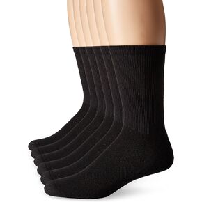 Hanes Men's ComfortBlend 6-Pack Lightweight Casual Assorted Crew Socks