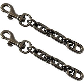 2Pcs Purse Strap Extender Gunmetal Bag Extender Chain Metal Chain Strap Extender for Purse Shoulder Bag Handbags Replacement Bag Extender Accessory