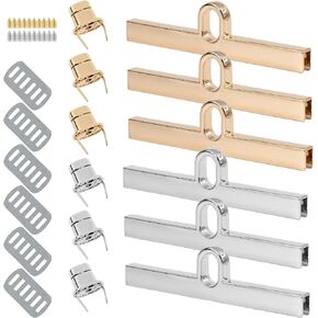 Framendino, 4 Pack Clasp Turn Lock Alloy Turn Twist Clasp Lock Purse Locks Clutche for DIY Handbag Shoulder Bag Closure Purse Making