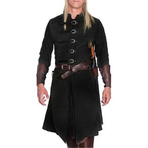 Unisex Sleeveless Medieval Gothic Tailcoat Jacket Steampunk Victorian Cosplay Halloween Costume