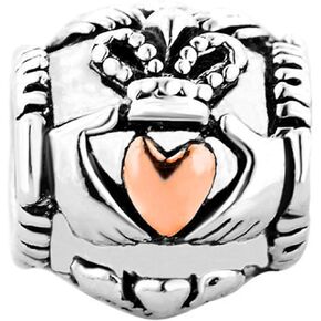 Crown Hand Heart Charm Competible with Pandora Charm Bracelets Claddagh Ring Best Friend Loyalty Love Friendship Girls Birthday Sister