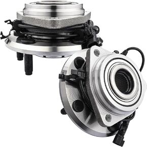 Front Pair(2) Wheel Bearing Hub Assembly 513272 Compatible with 2007-2010 Jeep Wrangler 4-Wheel ABS Wheel Bearing Part Replacement