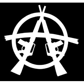 ملصق 2A Anarchy - ملصق مقاس 5 بوصات {أبيض} - ملصق الحرية، التعديل الثاني، تعال وخذها، ميريكا، 2A، نافذة ملصق ممتص للصدمات SIX730W in Kuwait