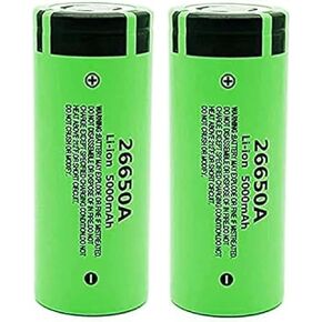 3.7V 5000mAh 2-6-6-5-O Rechargeable Battery for for flashlights, Power Tools and Other Equipment 2 Packs