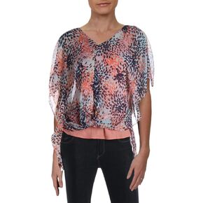 NYDJ Women's Chiffon Caftan Popover