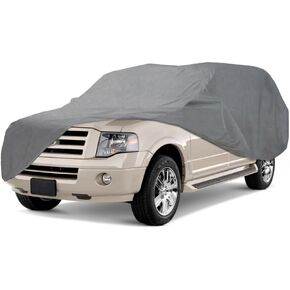 غطاء سيارة Coverking UVCSUV5I98 Universal Fit لسيارات الدفع الرباعي الكبيرة جدًا (الضواحي، النزهة) - Triguard Light Weather Outdoor (رمادي)