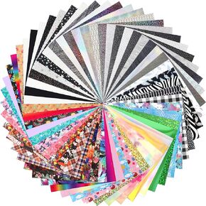 Pattern HTV Heat Transfer Vinyl: KINGSOW 25 Pack Random Styles Iron on Vinyl Holographic HTV 12x10 Inch Bundle Sheets for Cricut in Kuwait