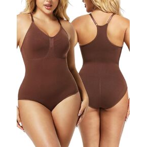 MOVWIN Women’s Bodysuit Tummy Control Shapewear Seamless Racerback Body Suit Body Sculpting Shaper Tank Top