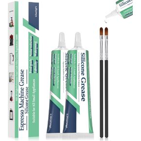 Espresso Machine Grease 2 pack, Food Grade Silicone Grease Lubricant Care and Maintenance Kit for All Coffee Machines, Reduced Friction and Noise, Food Grade Grease for Food Equipment