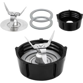Blender Replacement Parts for Oster, Blender Ice Blade with Jar Base Cap and 2 Rubber O Ring Seal Gasket Compatible with Oster Osterizer Blenders Accessories