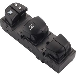 مفتاح نافذة الطاقة الرئيسي لجانب السائق من Dasbecan متوافق مع Nissan Pathfinder/Altima/Frontier/Leaf/Juke 2010-2018 زر التحكم الرئيسي للباب يستبدل # 25401-3TA5A 25401-1KA0B 25401-3SH1A
