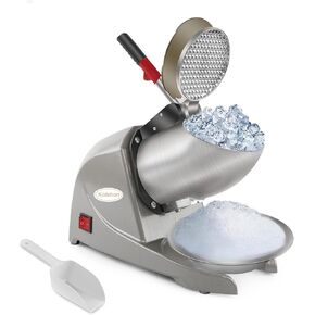 Electric Ice Shaver, Shaved Ice Machine, Especially for Home Use Ice Crusher, Dual Stainless Steel Shaving Blades, Double Covers,176lbs per hour,300W/1440rpm,Upgraded Version.