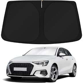 KUST Custom Fit Windshield Sun Shade for 2022-2024 Audi A3 Accessories Sunshade Sun Visor Protector Foldable Blocks UV Rays Keep Your Car Cooler