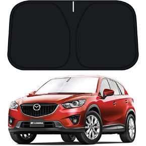 D-Lumina Windshield Sun Shade for Mazda CX-5 2013 2014 2015 2016 CX5 Accessories, Front Window Sunshade Sun Visor Protector Block UV Rays Heat, Foldable 2 Layers 210T Material