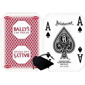 Wide Selection of Las Vegas Strip Casino Table-Played Authentic Playing Card Decks with Black Velvet Cloth Pouch Bag (Harrah's (Purple))