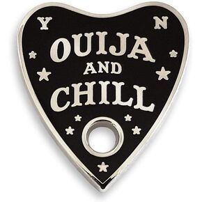 Pinsanity Funny Ouija and Chill Planchette Enamel Lapel Pin
