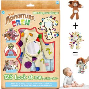 The Adventure Crew 123 Look at Me Sensory Activity Suit for Infants and Toddlers | Interchangeable with The Adventure Crew Plush Characters | Early Learning Toy