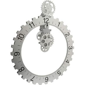 Kikkerland Big Wheel Hour Wall Clock, Black