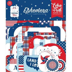 Echo Park Paper Company Let Freedom Ring Ephemera, Multicolor