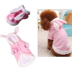 Easter Bunny Dog Costume Puppy Hoodies Dog Clothes pet Suit for Small Dogs Cats (Color : Pink, Size : s)