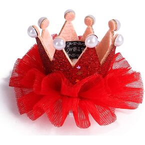 Cute Cat Dog Christmas Dog Elk Reindeer Antler Crown Bling Dog Cat Pet Christmas Costume Outfits Small Dog Headwear Hair Grooming Accessories Pink