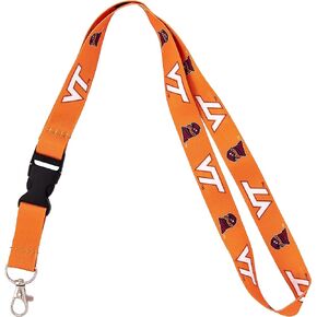 Desert Cactus Virginia Tech Lanyard Hokies VT Car Keys ID Badge Holder Lanyard Keychain Detachable Breakaway Snap Buckle (Orange)