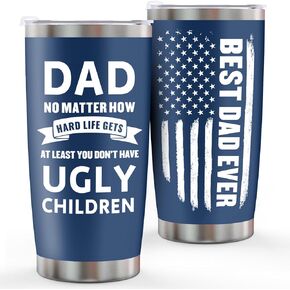 Fathers Day Dad Gifts from Daughter Son Wife, Gifts for Dad Stepdad Father in Law Him Husband New Dad Daddy Grandpa Uncle, Birthday Christmas Anniversary Father's Day Presents - 20 oz Tumbler