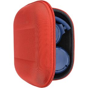 Geekria Shield Headphones Case Compatible with JBL Tune 510BT, Tune 660NC, Tune 560BT, Tune 500BT, Live 460NC, Jr 310BT Case, Replacement Hard Shell Travel Carrying Bag with Cable Storage (Red)