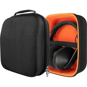 Geekria Shield Case for Large Sized Over-Ear Headphones, Replacement Hard Shell Travel Carrying Bag with Cable Storage, Compatible with Beyerdynamic DT 880 Pro, Sony Pulse Elite Case (Black) in Saudi Arabia