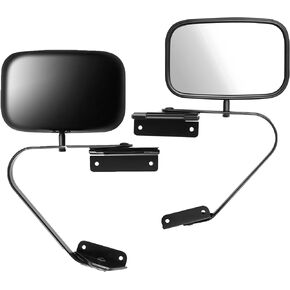 SCITOO Side View Mirrors Passenger Side and Driver Side Mirror Fit Compatible with 1980-1996 for Ford F150 Truck Manual Folding Non-Heated FO1321106-D42