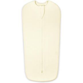 كيس نوم Elstey Baby Swaddle Me من عمر 0 ​​إلى 3 أشهر، مصنوع من القطن بنسبة 100% وغطاء بسحاب ثنائي الاتجاه، بطانيات لحديثي الولادة تناسب تهدئة منعكس الدهشة للرضع الأولاد والبنات