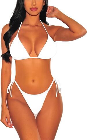 Pink Queen Women's 2 Piece Swimsuit Sexy Swimwear Halter String Triangle Bikini Sets 2024 in Saudi Arabia