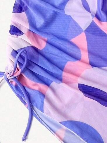 OYOANGLE Women's 3 Pieces Bikini Set Swimsuit All Over Print Triangle Bikini Swimwear with Cover Up in Saudi Arabia