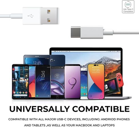 3.3 ft USB A to USB C Cable for Apple iPhone 15 Car CarPlay - Fast Charging and Syncing Cord for iPhone 15/15 Pro Max/15 Plus, iPad Pro 11/iPad Pro 12.9/Samsung/PC/MacBook, and More USB C Devices in Saudi Arabia