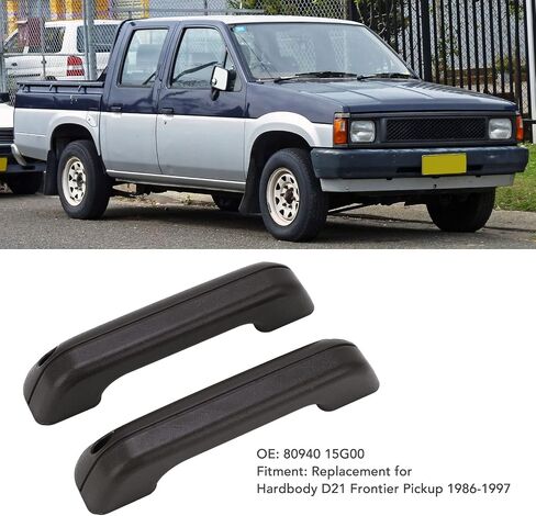 Qiilu Armrest Grab Handle Pickup Pair of Armrest Door Handle 80940 15G00 Replacement for D21 Frontier Pickup 1986‑1997 in Saudi Arabia